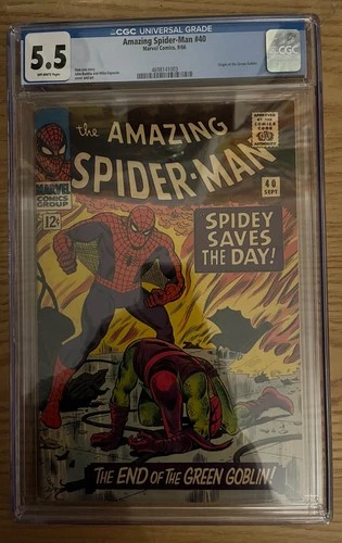 Amazing Spider-Man # 40 CGC 5.5 Ow Pgs Origin of the Green Goblin