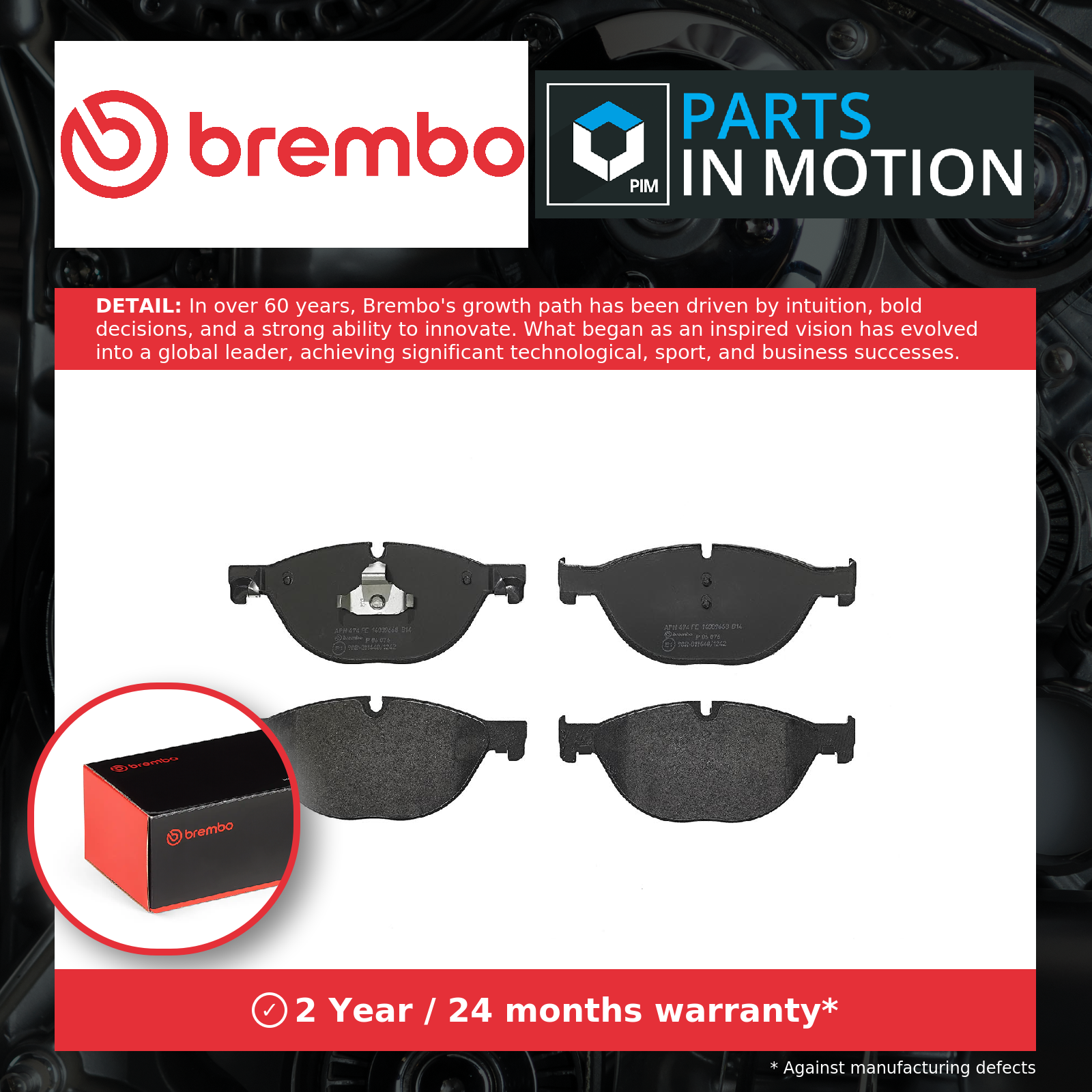 Front BREMBO P 06 076 Brake Pad Set, disc brake for ALPINA,BMW - Image 5