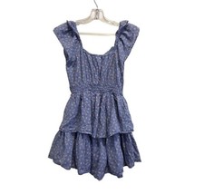 American Eagle Tiered Floral Mini Dress Blue Women's Size XS *EUC* 