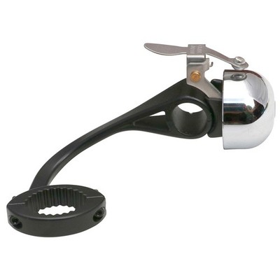 Crane E-Ne Bell SBR Chrome - Brass Bicycle Bell with Aluminum Adapter &