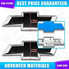 2PCS Front & Rear Emblems For Chevrolet Silverado 1500 2500HD 3500HD Badges Set