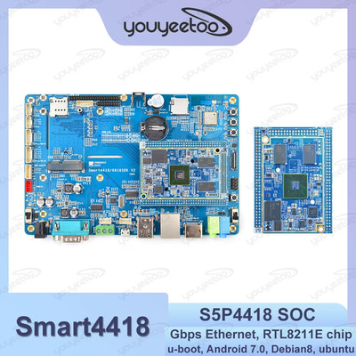 Smart4418 CPU Board Dev Kit 2.0 S5P4418 Quad Core Cortex-A9 1GB DDR3 RAM Support
