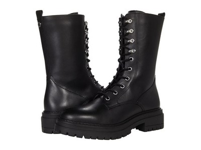 Steve Madden Women Aiken Boot, Black Leather