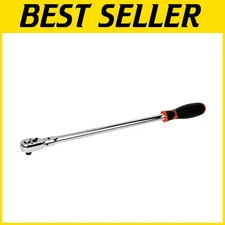 Versatile 3/8-Inch Drive Long Ratchet with Locking Flex Head and Comfort Grip
