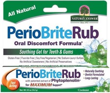 6-Pk / Nature s Answer PerioBriteRub Coolmint Soothing Gel for Teeth/Gum- 0.5 oz