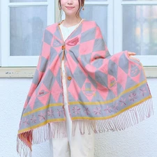 Studio Ghibli Howl's Moving Castle Stole Scarf with Button Howl's Cloak FS JP