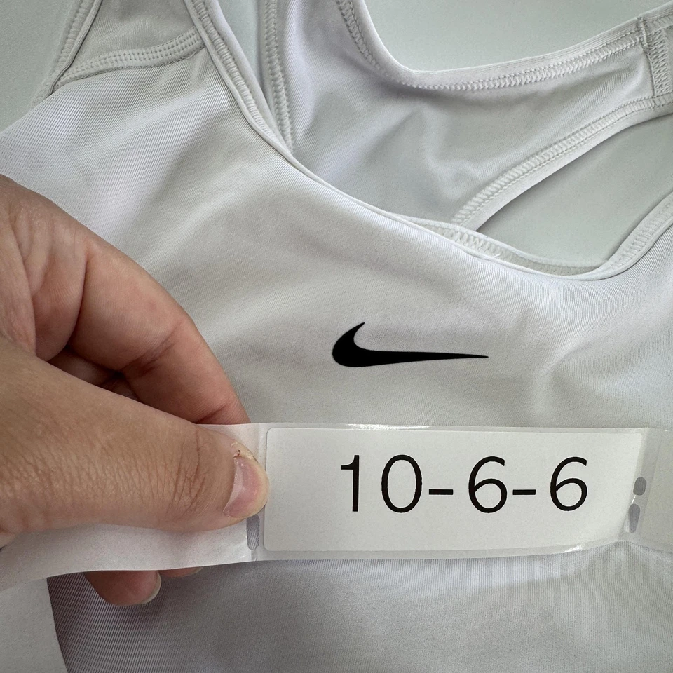 Nike Dri-FIT Sports Bra White Small S BV3636-100 Racerback Athletic Training Top - Image 4 of 4