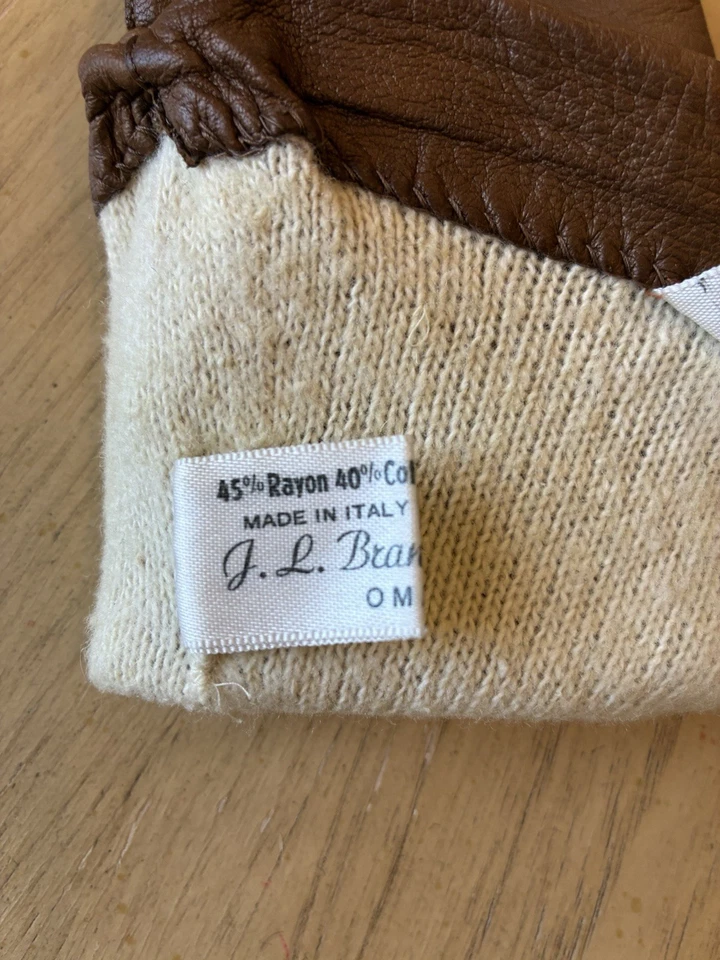GUANTES LARGOS DE CUERO DE COLECCIÓN AÑOS 50 HECHOS EN ITALIA Glamorosos J.L. Brandeis & Sons RARO S Foto 3 de 4