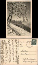 Fotokunst und Natur Stimmungsbild E. Baumann "Sonne und Schnee" 1938