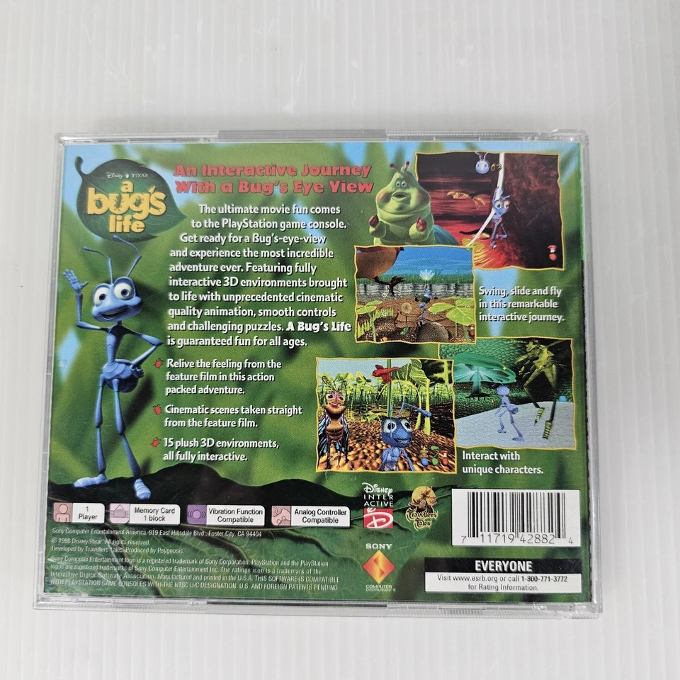 Juego Disney Pixars A Bugs Life Greatest Hits (Sony Playstation 1, PS1)  Foto 2 de 4