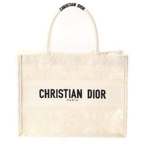 Christian Dior Book Tote Small Macrame Ivory Women's Bag #BRG886