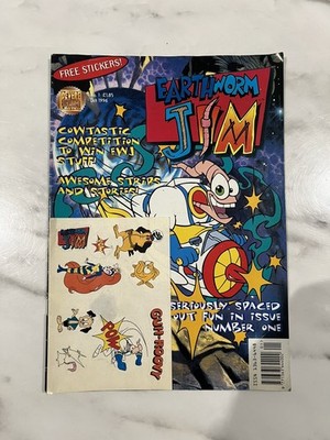Earthworm Jim #1, Devere Entertainment Limited, October 1996 with Stickers