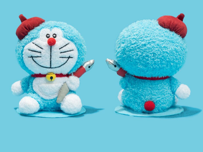100% DORAEMON & FRIENDS ぬいぐるみ マスコット 100% Doraemon & Friends Plush Keychain mascot Shoulder Sitting