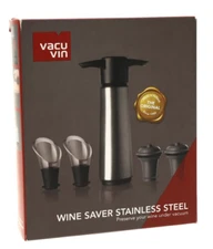 VacuVin Wine Saver Stainless Steel Gift Set P5720