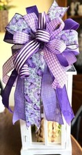 10 " LAVENDER BUTTERFLY WIRED BOW for WREATH LANTERN GARLAND SWAG  172 rb