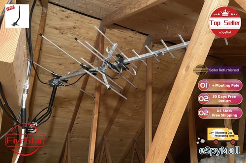 Long Range Yagi HDTV Antenna 300 Mile for Crisp 4K & 1080p OTA TV - Picture 8 of 24