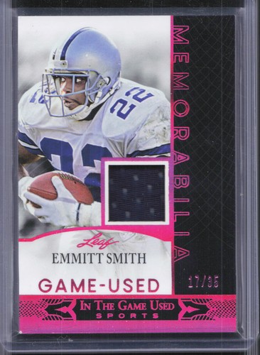 2024 Leaf In The Game Used Emmitt Smith Memorabilia #/35 RG55