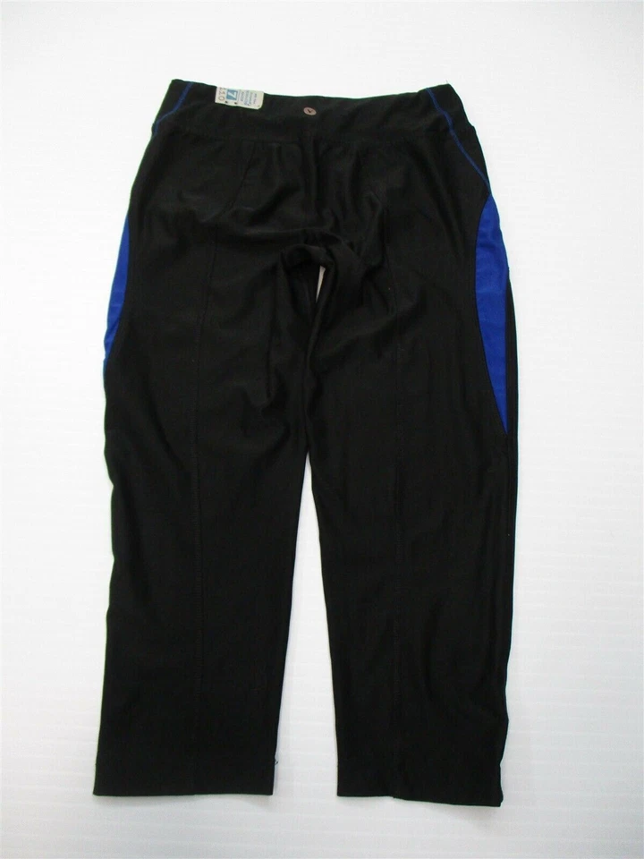 Pantalones Legging Capri VELOCITY Para Mujer Talla XS Ligeros para Correr Negros/Azules Foto 4 de 4