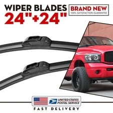 For 2002-2008 Dodge Ram 1500 2500 3500 24"+24" Premium Beam Wiper Blades