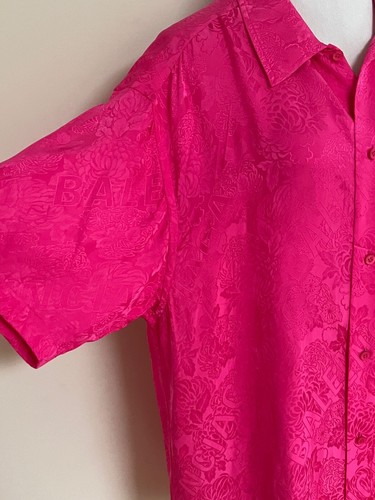 NWT Balenciaga Homewear Floral Logo Pink Oversized Pajama Blouse Top 34 2 $1650 - Picture 12 of 24