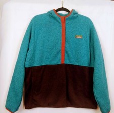 LL Bean Sweater Fleece Pullover Hoodie Pockets Snaps Women's 502845 XL