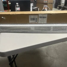 Cordless Horizontal Blind 47.5”x48” Faux Wood/white Inside Mount