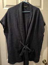 Banana Republic Cardigan Sweater Medium Blue Short Sleeve Belt Tunic - XS/S