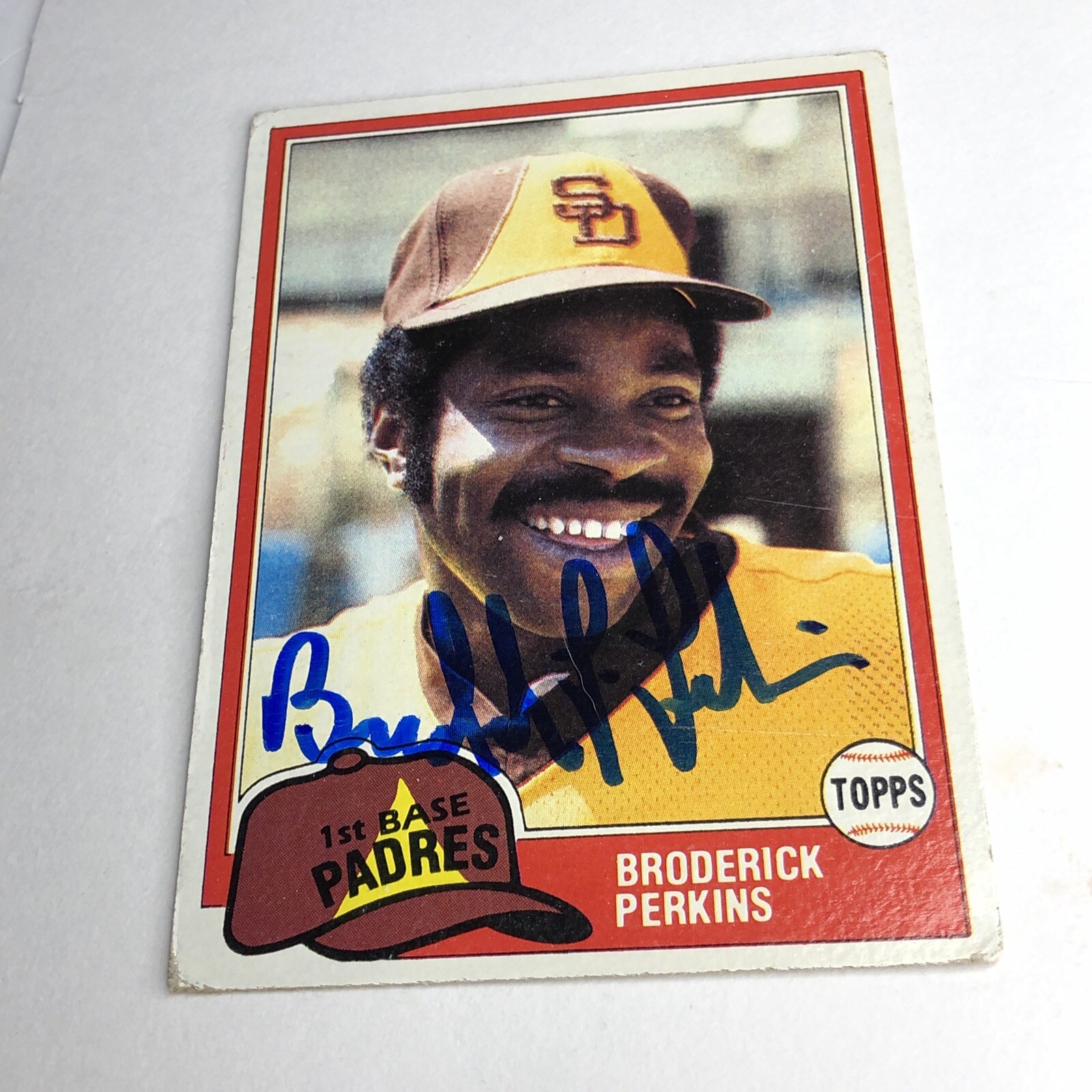 Broderick Perkins signed autographed 1981 Topps Baseball Card 393 Padres eBay