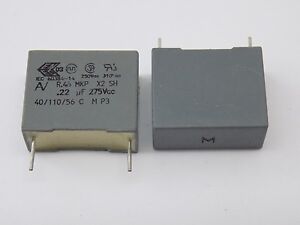 20/% 2 x Entstörkondensator-MKP-x2-0,47uf 275 V r46kn347000p1m-Neuf