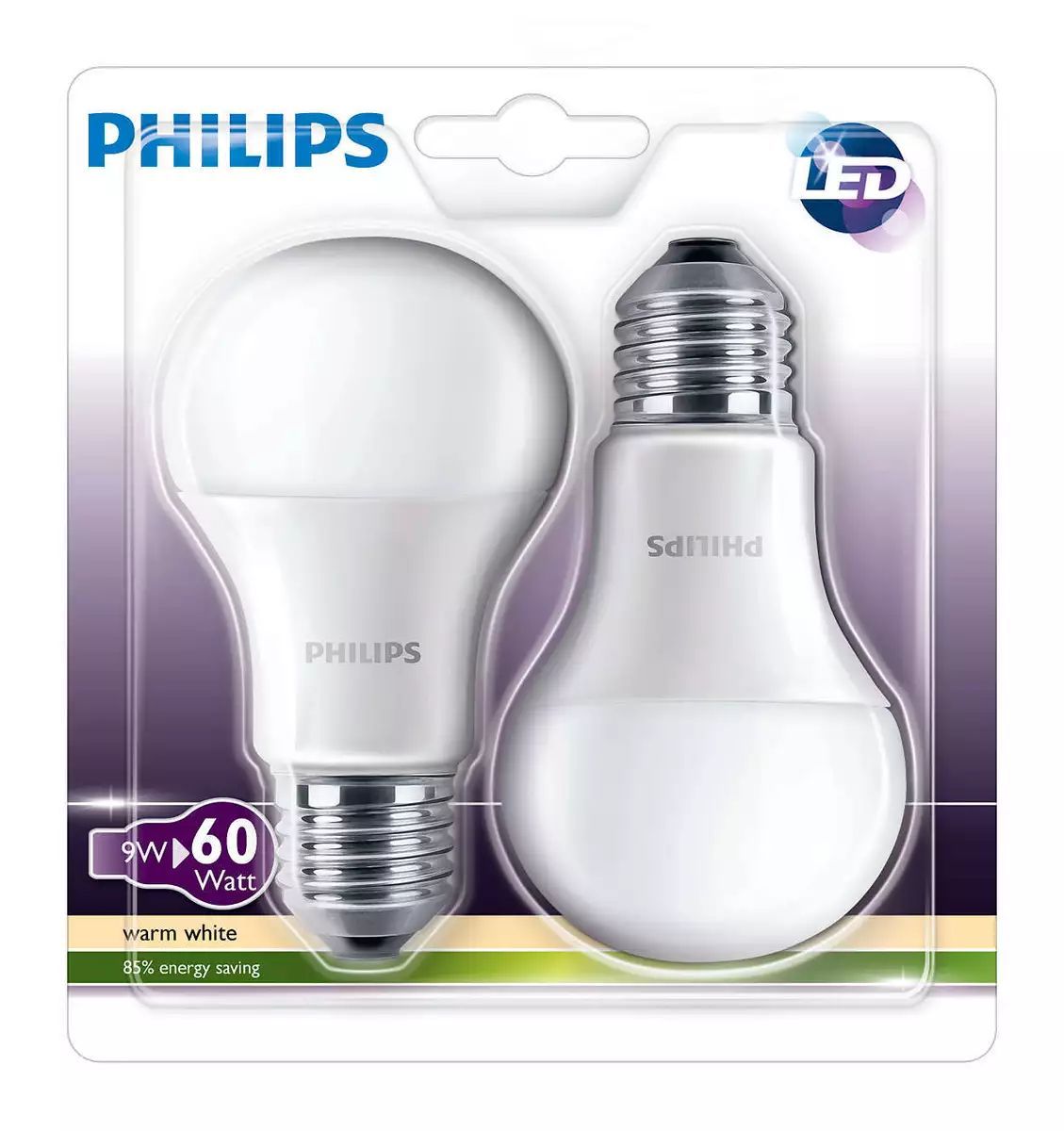 SET 2x LED Bombilla regulable Philips Hue WHITE E27/9W/230V 2700K