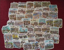 50pc. WORLD TRAVEL WATERPROOF VINYL STICKERS/DECALS