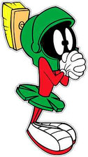 Marvin the Martian Kids Cartoon Car Bumper Window Sticker Decal 3.1"X6"