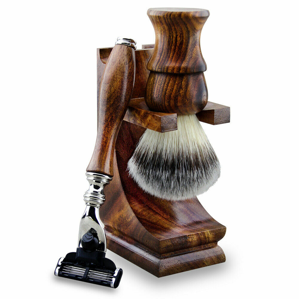 And Shaving Brush Stand Holder Grooming Set