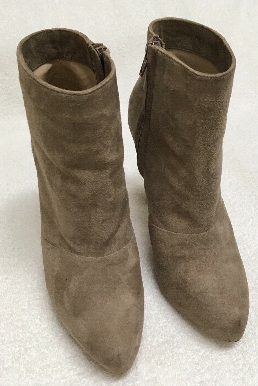 Zara Basic Collection Suede Ankle Boot Bootie - S… - image 1