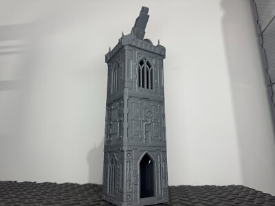 Grimdark Gothic Cannon Tower #1 Sci Fi Gebäude 28mm 32mm Gelände 3D gedruckt