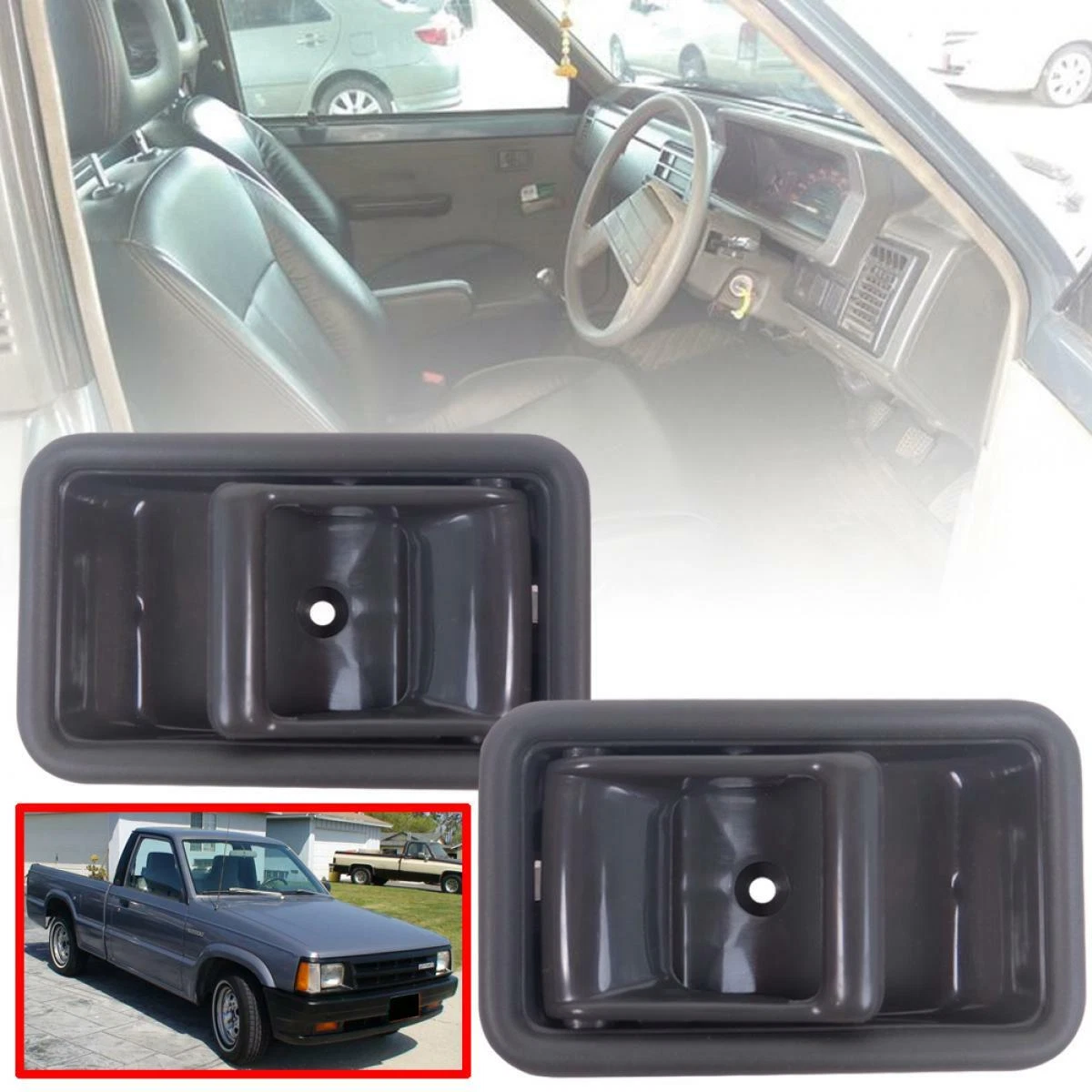 Inner Interior Door Handle Grey For Mazda B2000 B2200 B2600 Pickup
