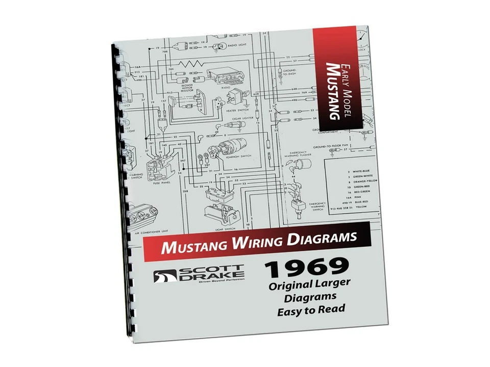 Mustang Wire Diagram Book Large 1969 - Scott Drake