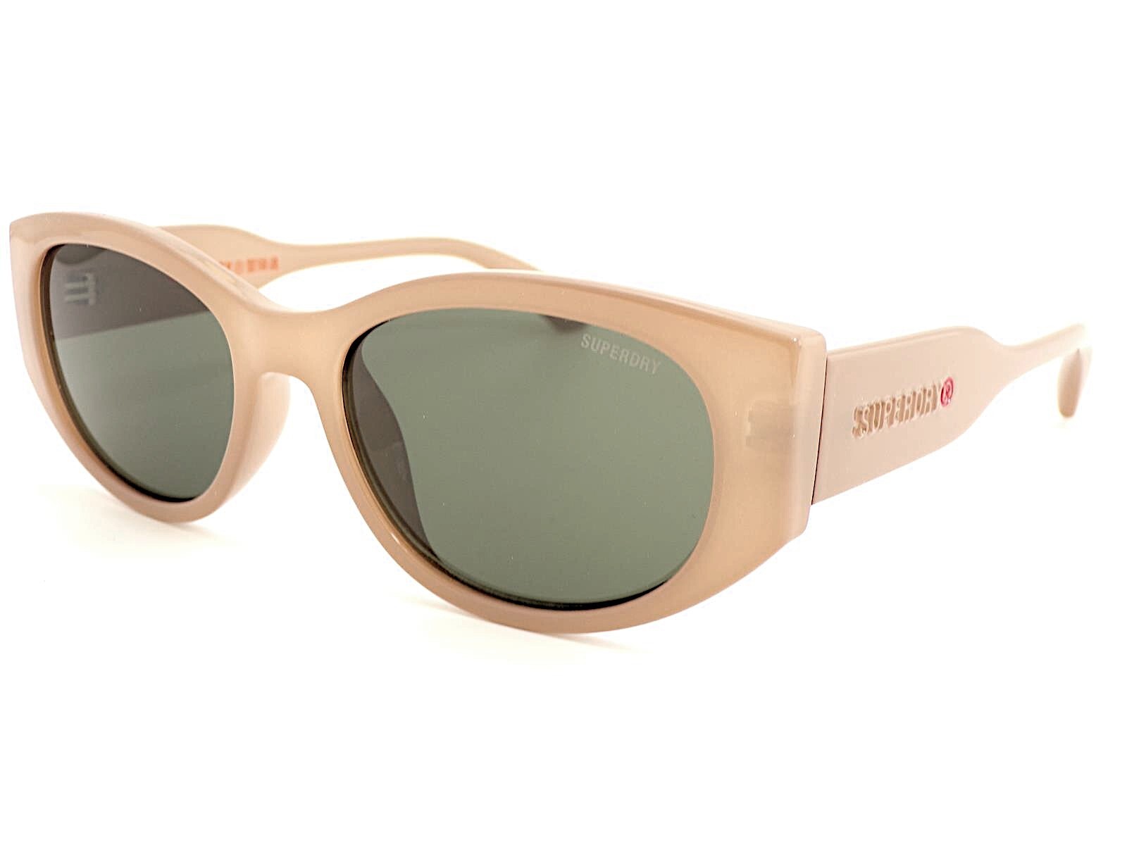 Superdry 5007 Sunglasses Gloss Nude with Dark Green Lenses 151