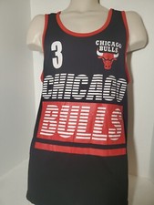 Chicago Bulls 3 Dwyane Wade Stripe Size Large L Jersey