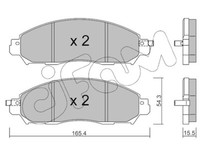 Cifam 822-1081-1 Bremsbelagsatz, Scheibenbremse For Nissan