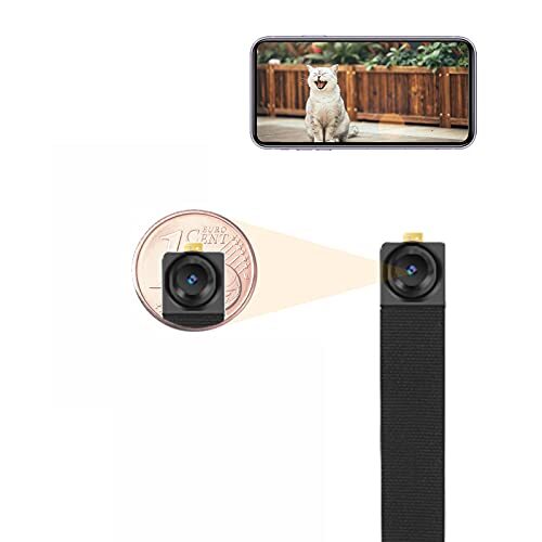 WIWACAM Mini fotocamera, HD piccola telecamera di sorveglianza con app, (D7i)