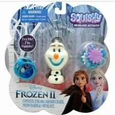 Frozen II Squishy Necklace Olaf Design Beads Charm Craft Art Jewelry Disney New 
