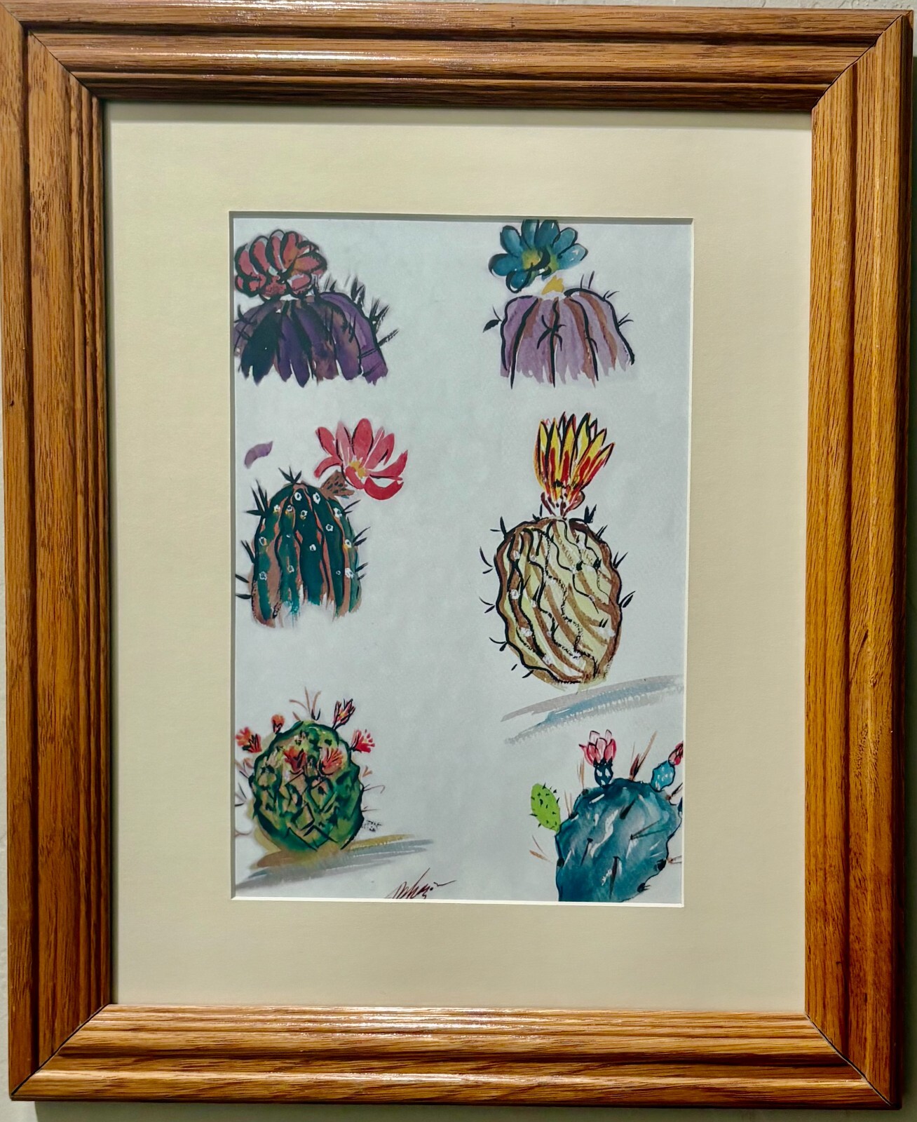 Cacti in Bloom   by Ted DeGrazia
