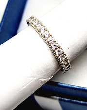 Cubic Zirconia eternity ring in 925 Sterling Silver size 8 2.00 cts