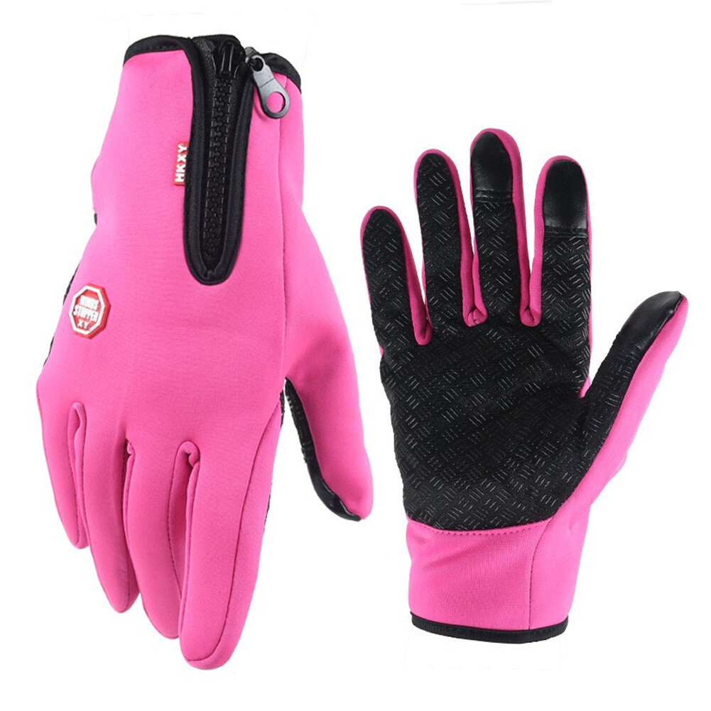 Men Women Winter Cycling Gloves Touch Screen Full Finger Warm Gloves