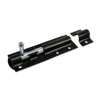 100 mm Turmriegelschloss Schwerlast gerade schwarz Schiebetor Türriegel Schuppen UK 4''