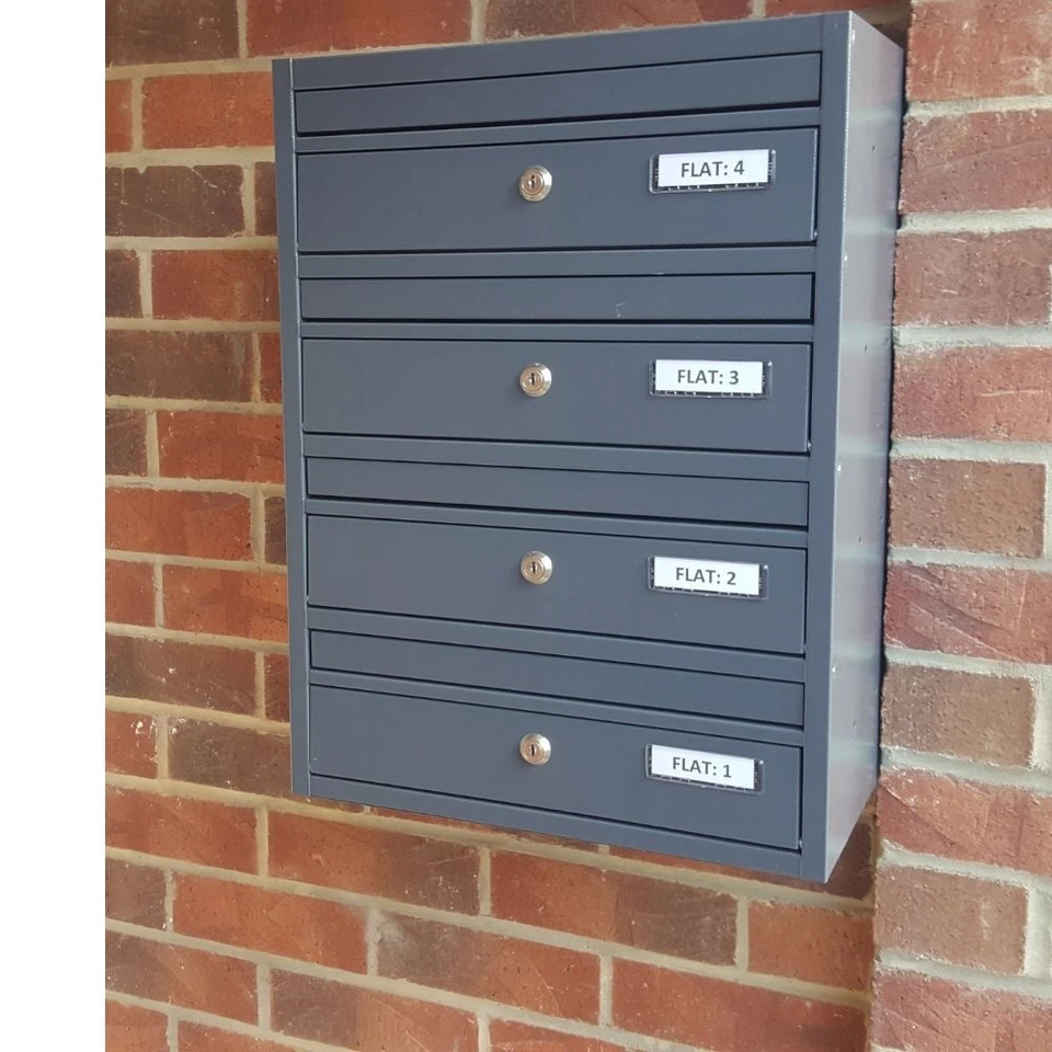 Post Boxes for Flats, Communal Multiple Letterboxes E1, Wall Mounted Bank of 5 - Image 3 of 4
