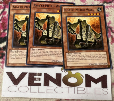 3x (M/NM) Koa'ki Meiru Wall - STBL-EN087 - Rare - 1st Edition YuGiOh