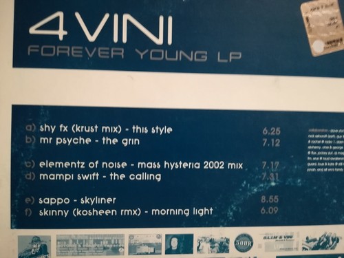 4 VINI - FOREVER YOUNG -SHY FX-MR PSYCHE-3 mix vinile EP 33 GIRI NUOVO IMPORT - Foto 5 di 8