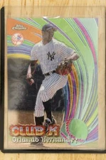 ORLANDO HERNANDEZ 1999 Chrome CLUB K Baseball Card AE30 New York Yankees